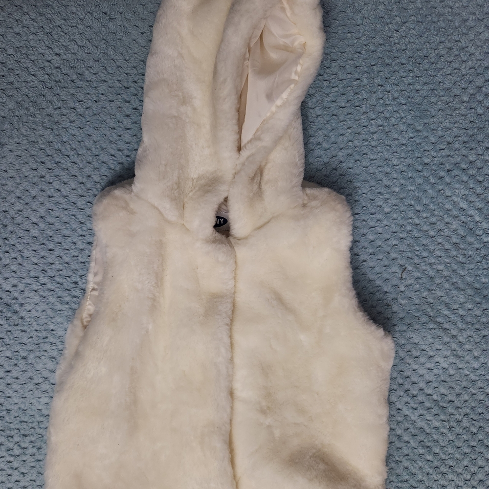 Old Navy Cream Hooded Vest